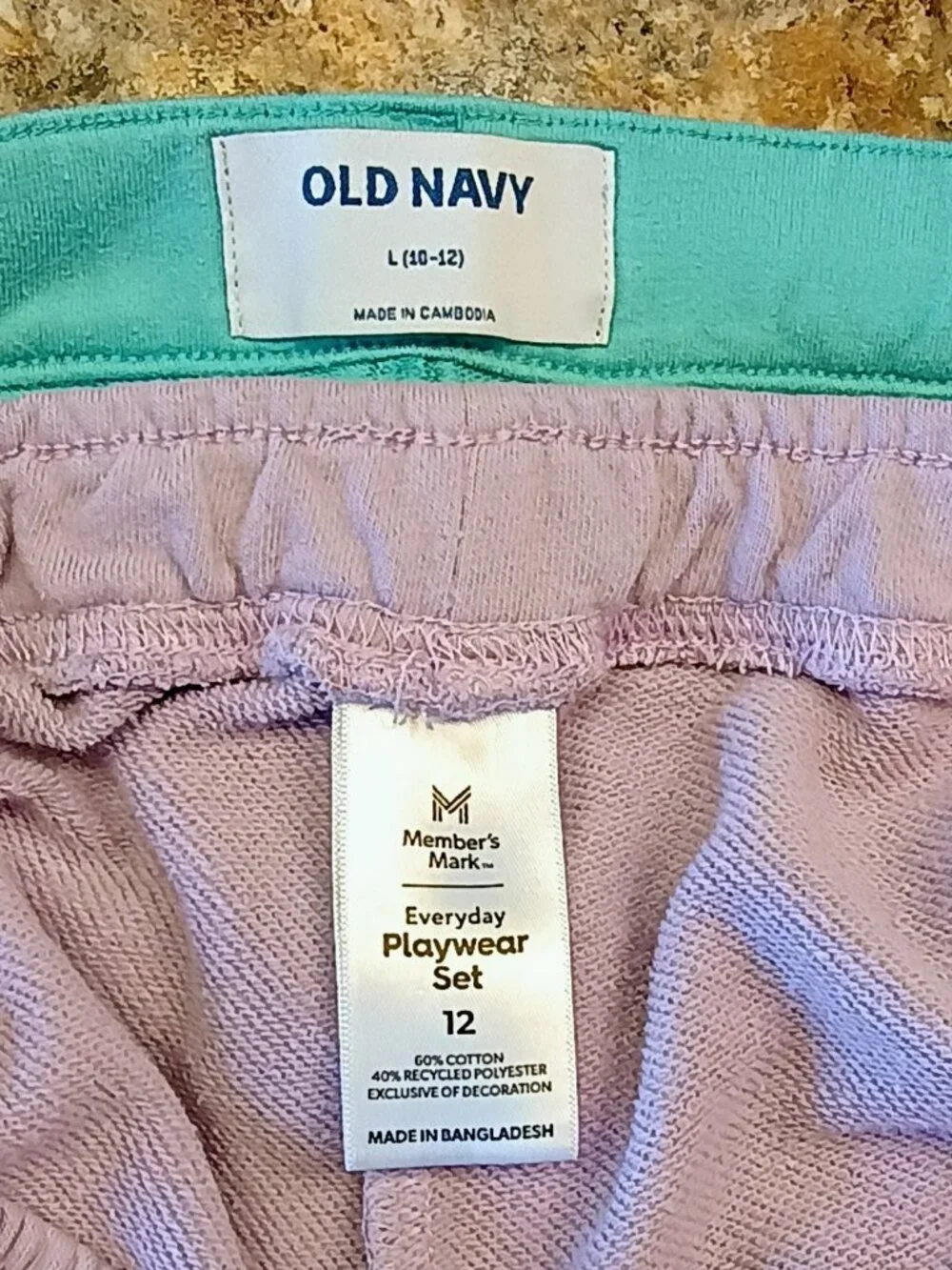 Girls Shorts Bundle Size L (10-12) Old Navy Teal Green & Member's Mark Purple